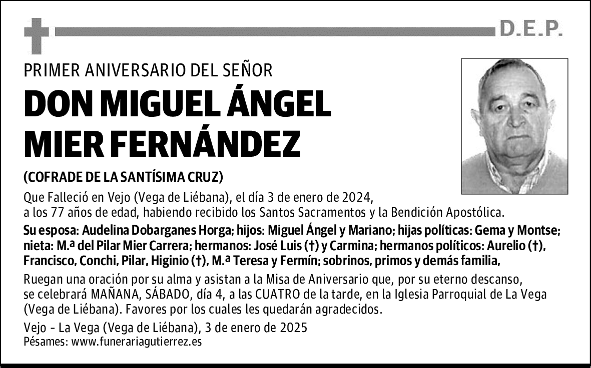 DON MIGUEL ÁNGEL MIER FERNÁNDEZ