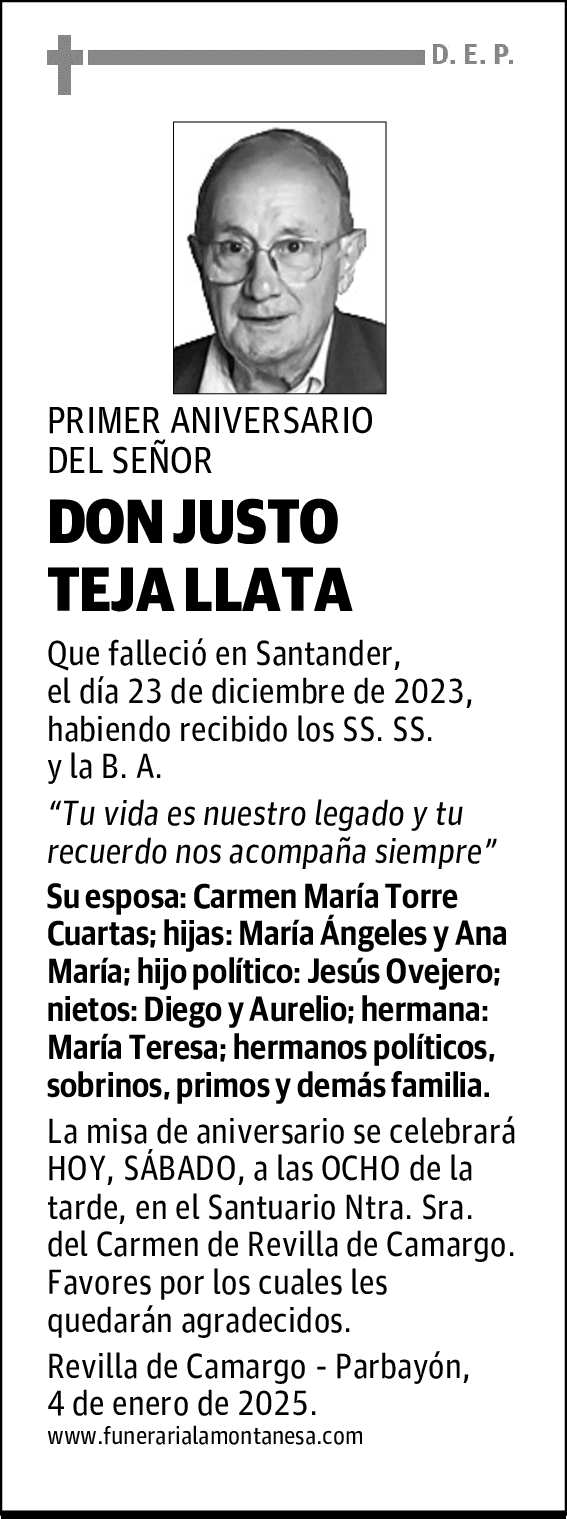 DON JUSTO TEJA LLATA