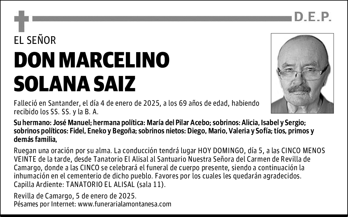 DON MARCELINO SOLANA SAIZ