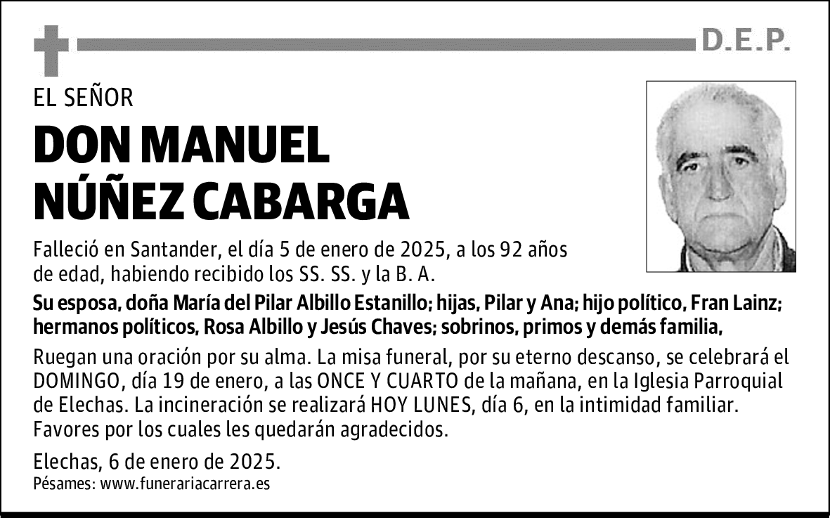 DON MANUEL NÚÑEZ CABARGA