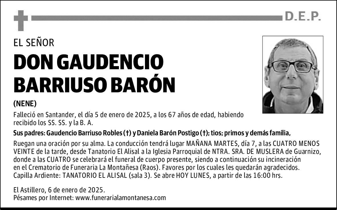 DON GAUDENCIO BARRIUSO BARÓN