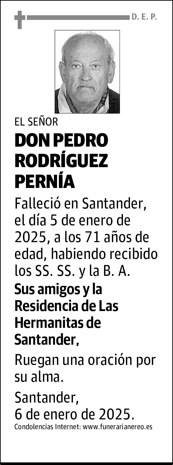 DON PEDRO RODRÍGUEZ PERNÍA