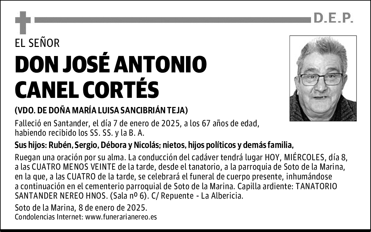 DON JOSÉ ANTONIO CANEL CORTÉS