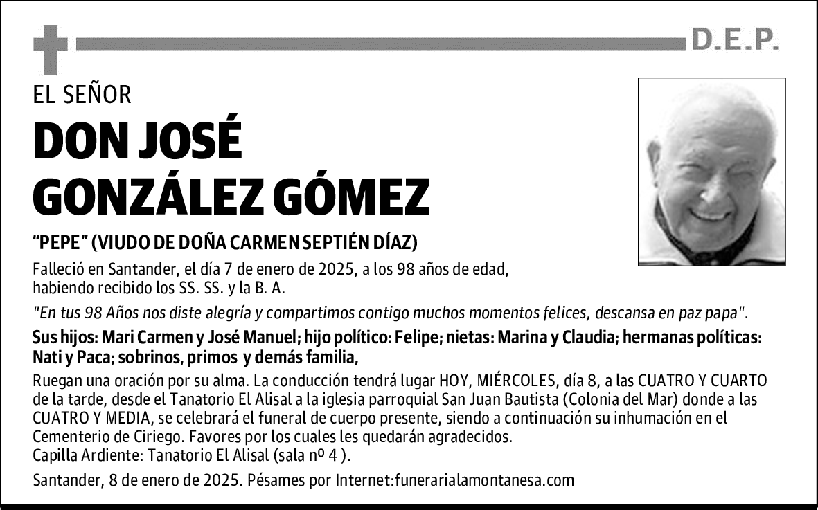 DON JOSÉ GONZÁLEZ GÓMEZ