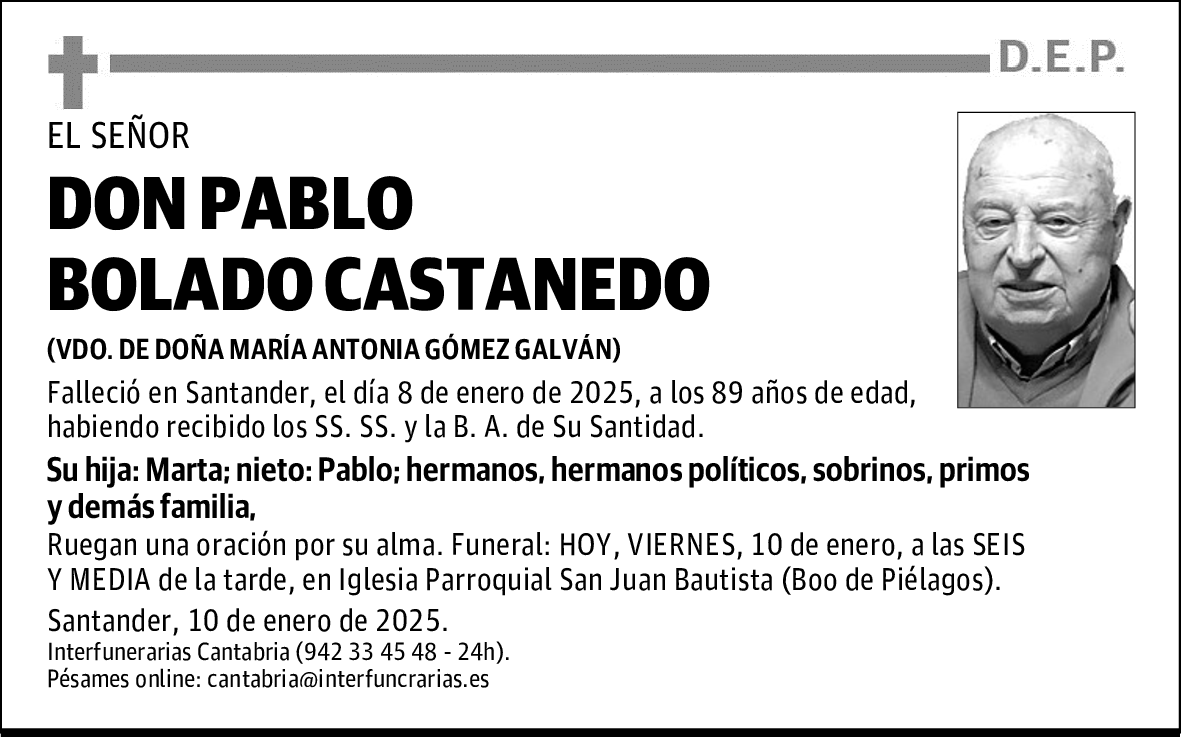 DON PABLO BOLADO CASTANEDO