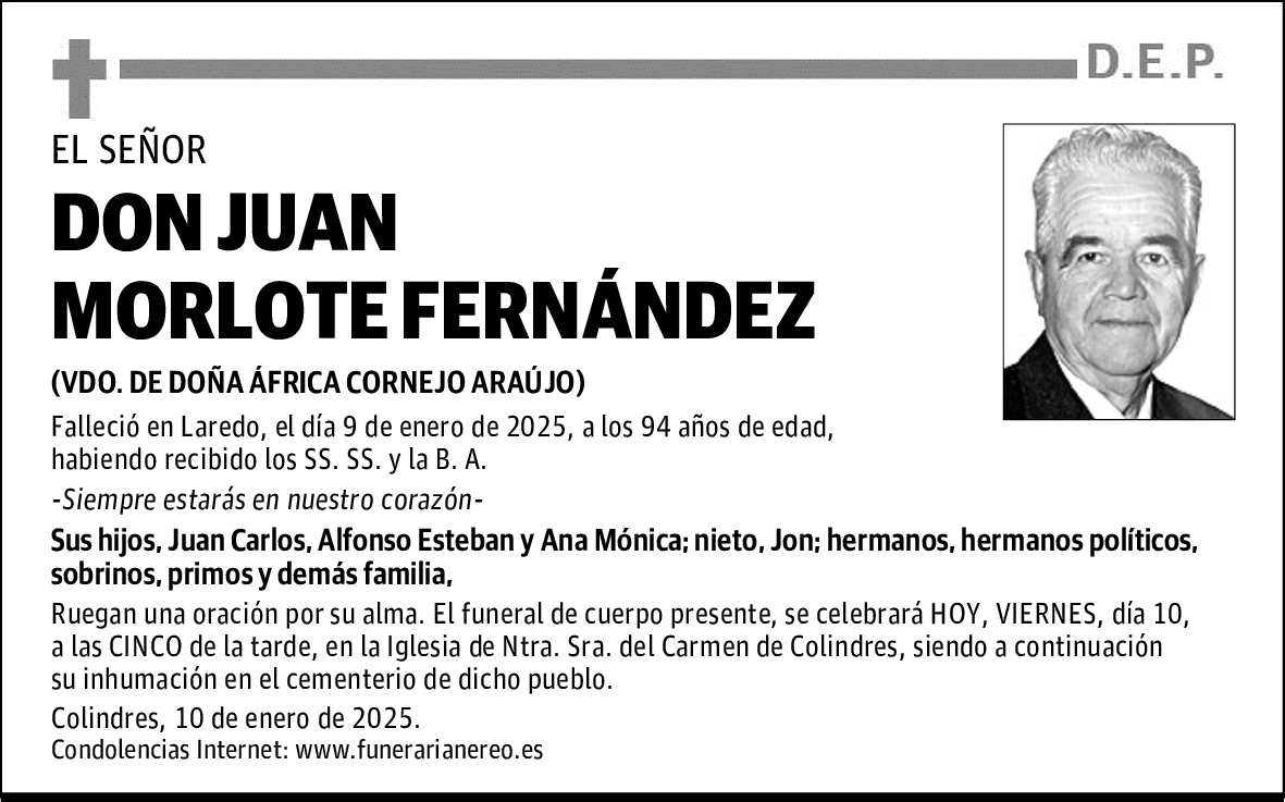 DON JUAN MORLOTE FERNÁNDEZ