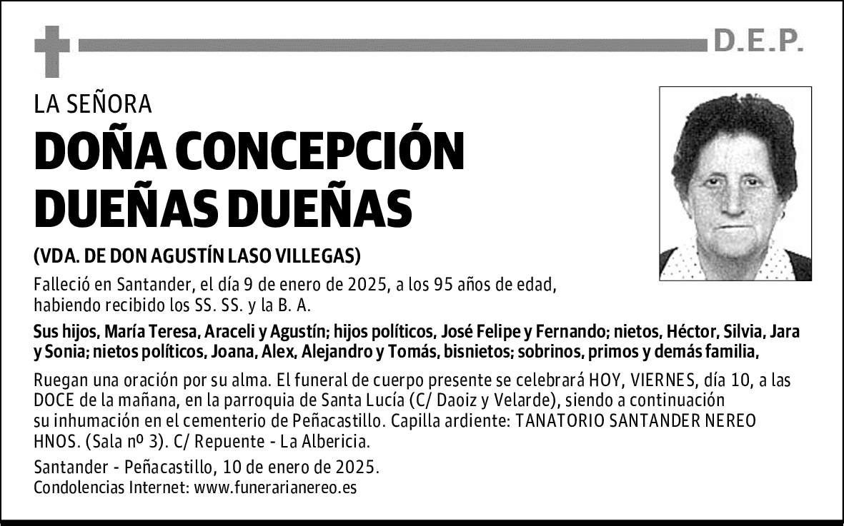 DOÑA CONCEPCIÓN DUEÑAS DUEÑAS