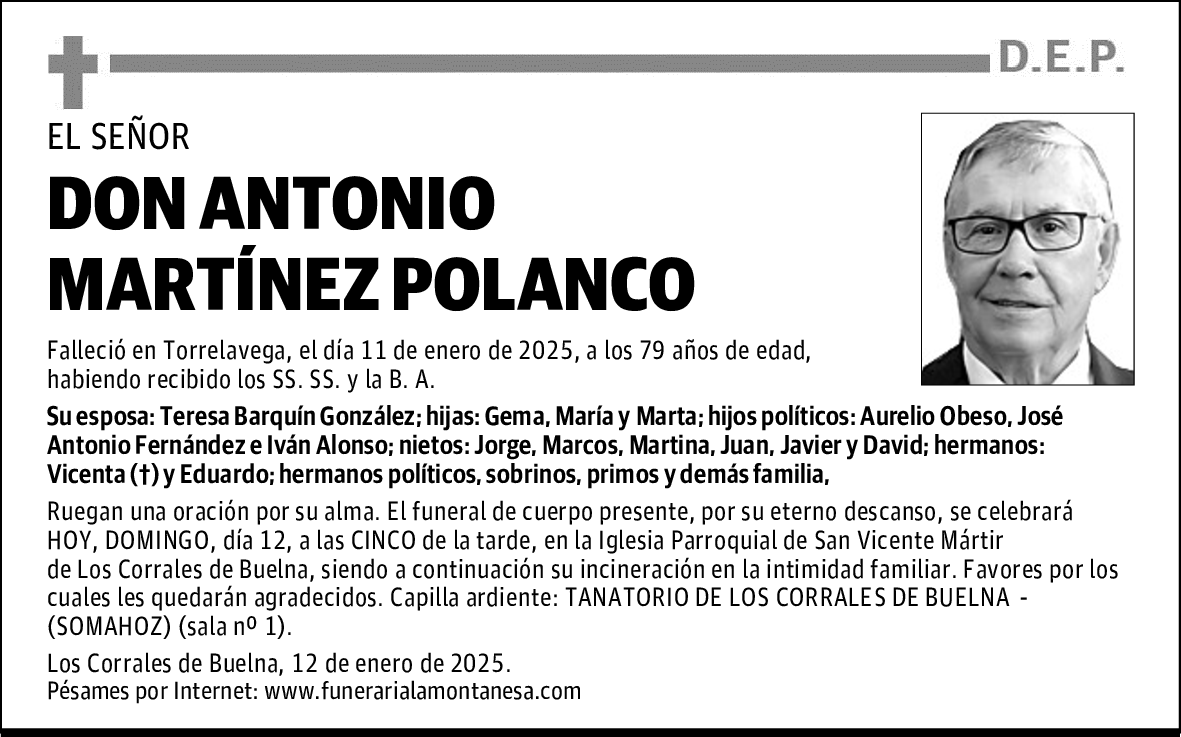 DON ANTONIO MARTÍNEZ POLANCO