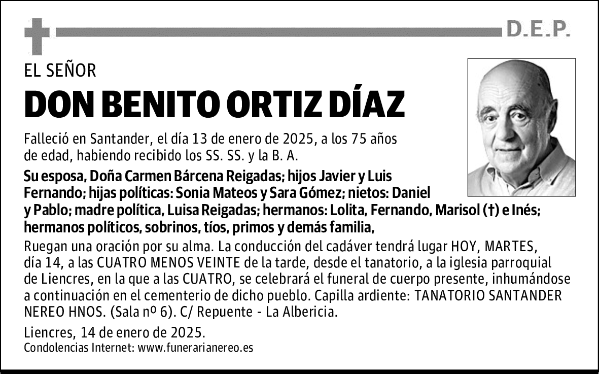 DON BENITO ORTIZ DÍAZ