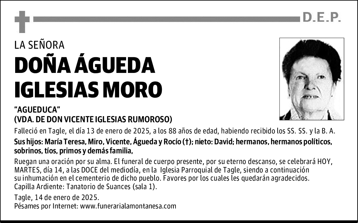 DOÑA ÁGUEDA IGLESIAS MORO