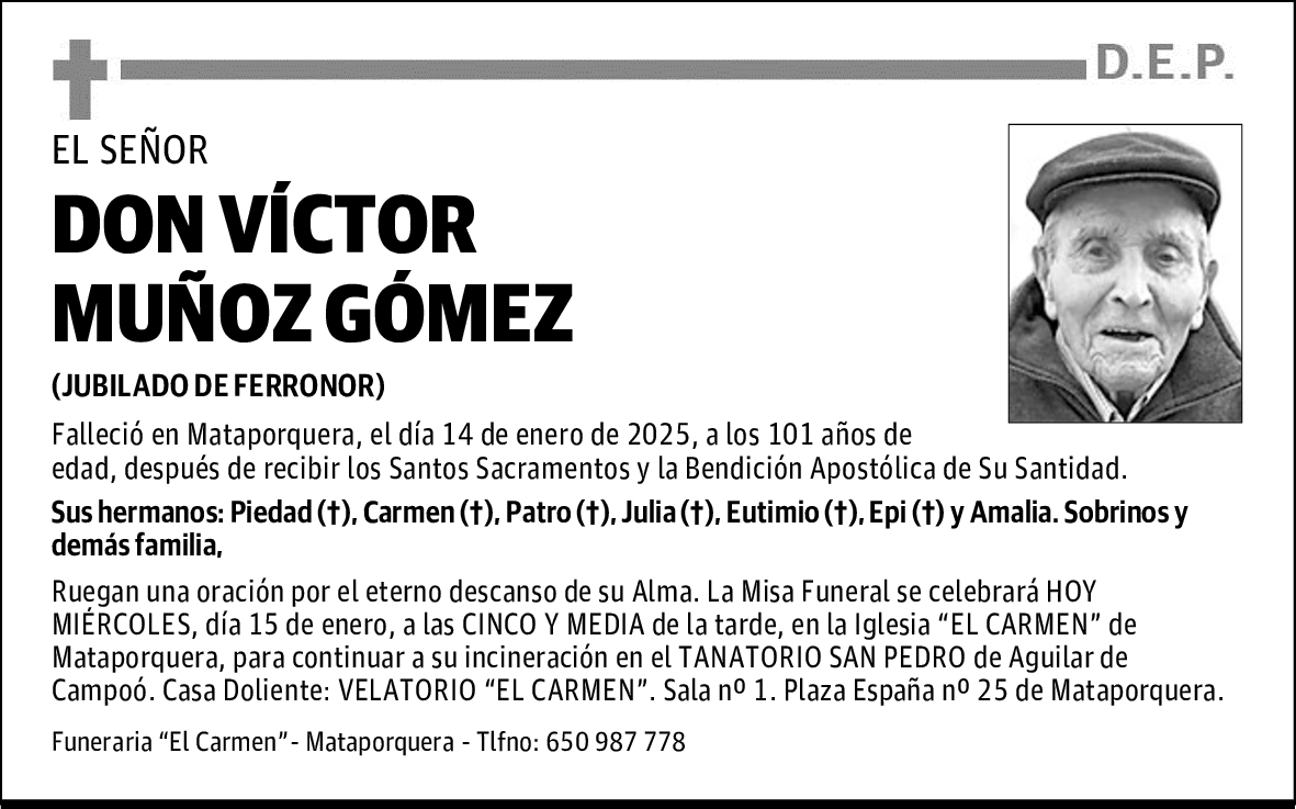 DON VÍCTOR MUÑOZ GÓMEZ