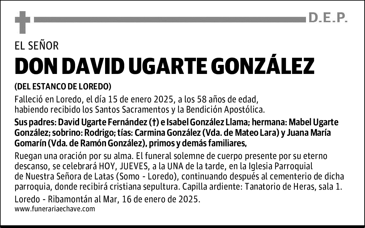 DON DAVID UGARTE GONZÁLEZ