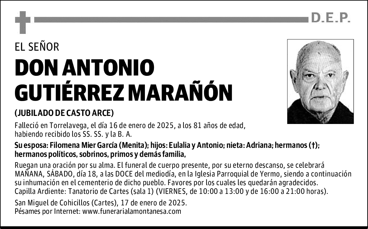 DON ANTONIO GUTIÉRREZ MARAÑÓN