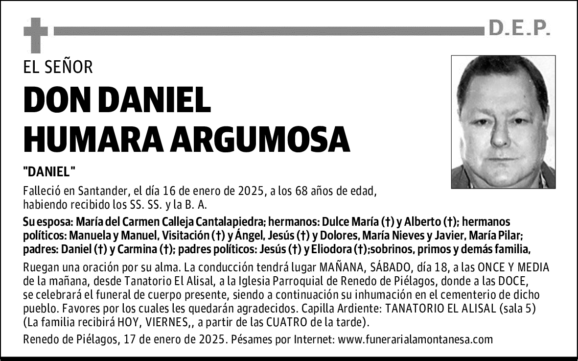 DON DANIEL HUMARA ARGUMOSA