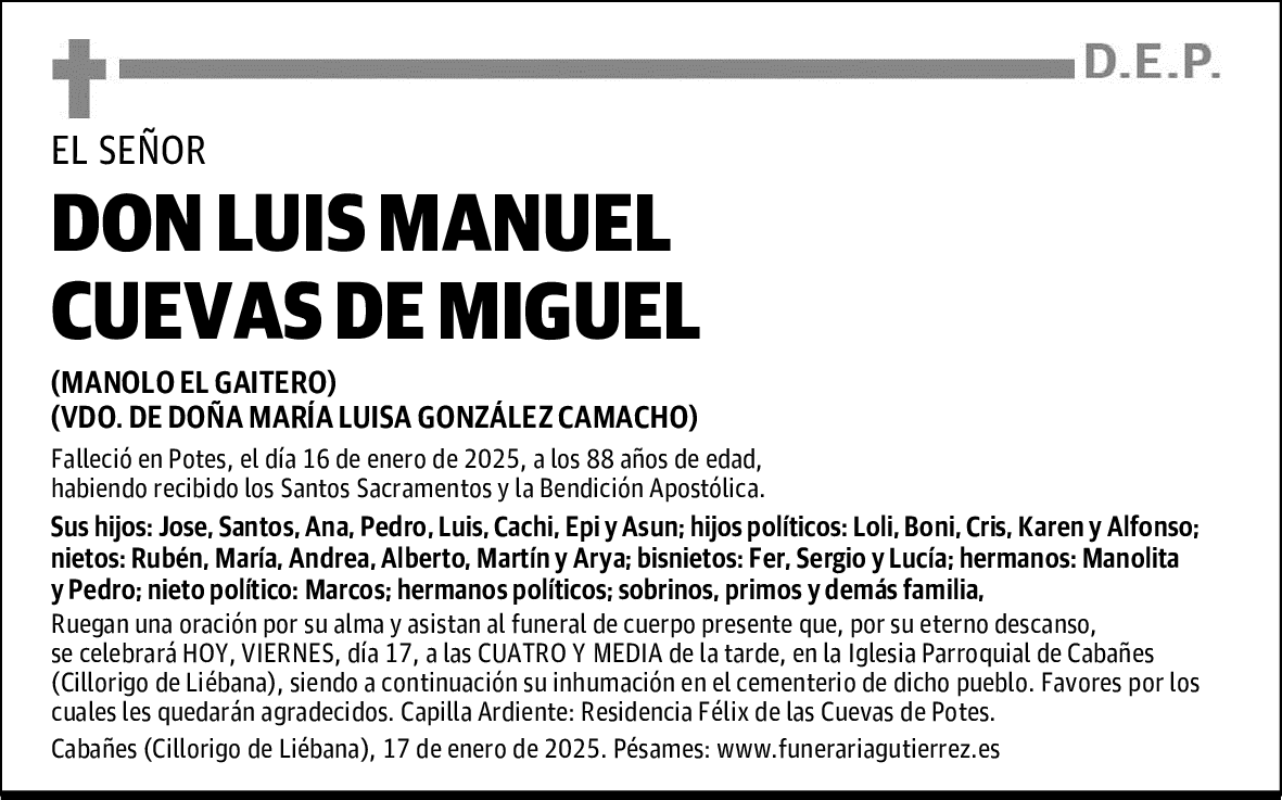 DON LUIS MANUEL CUEVAS DE MIGUEL