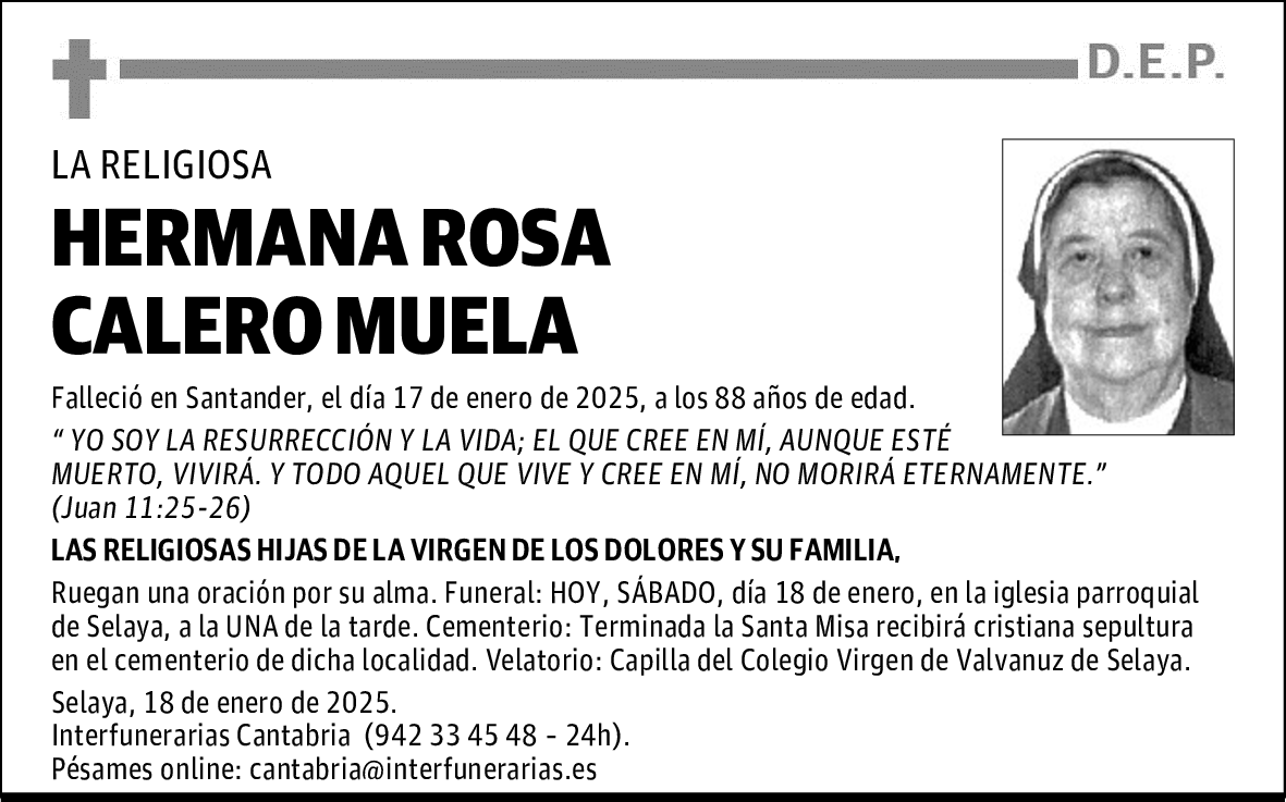 HERMANA ROSA CALERO MUELA