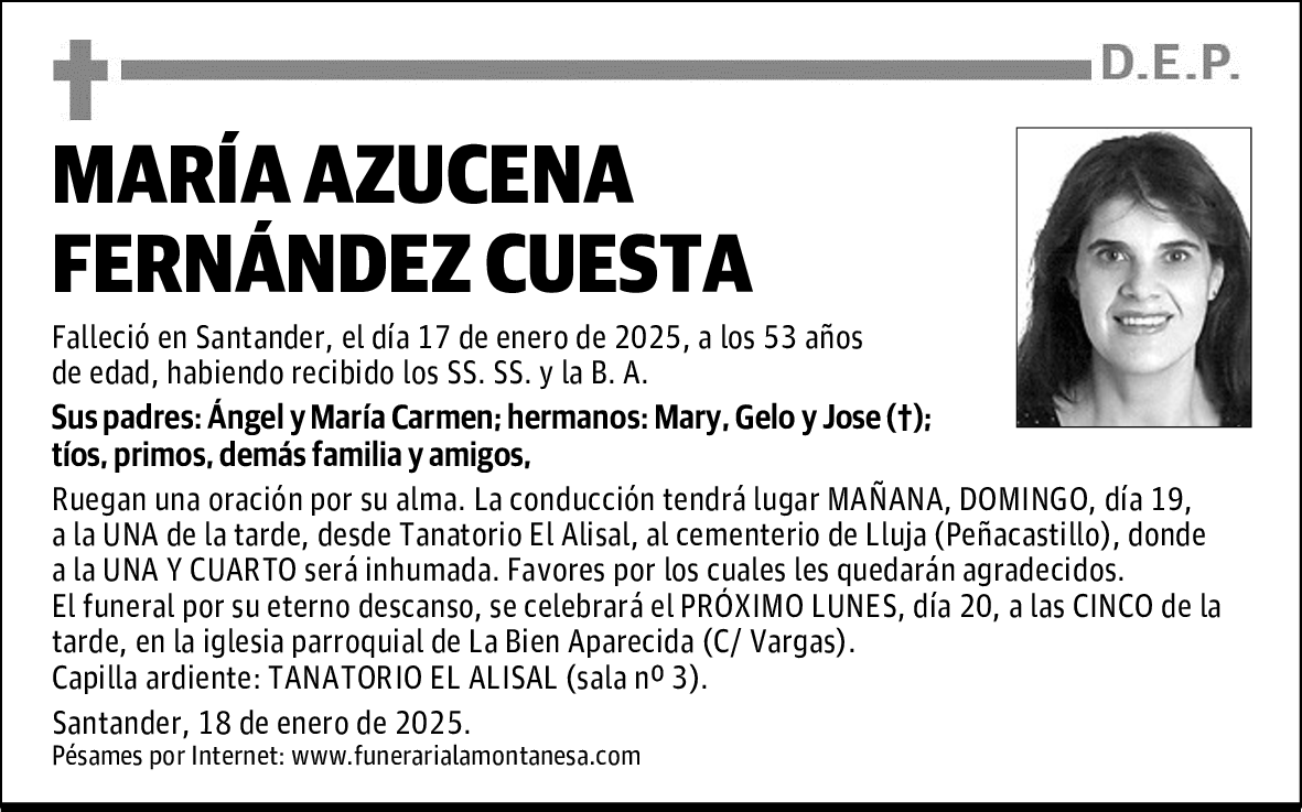 MARÍA AZUCENA FERNÁNDEZ CUESTA