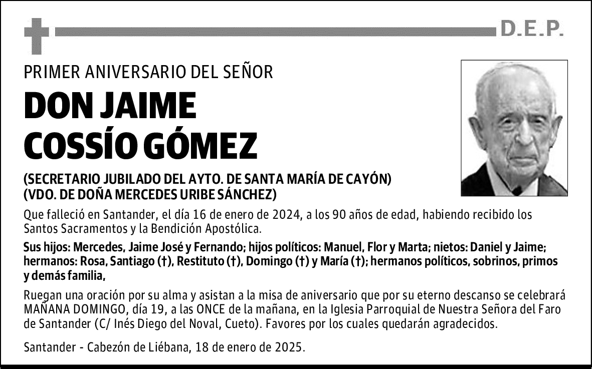 DON JAIME COSSÍO GÓMEZ