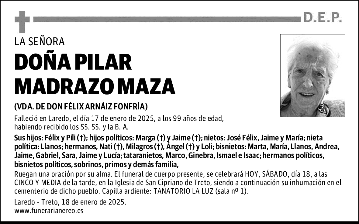 DOÑA PILAR MADRAZO MAZA