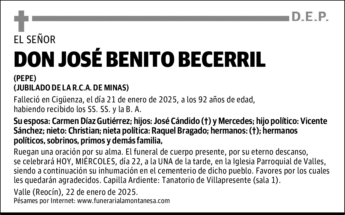 DON JOSÉ BENITO BECERRIL