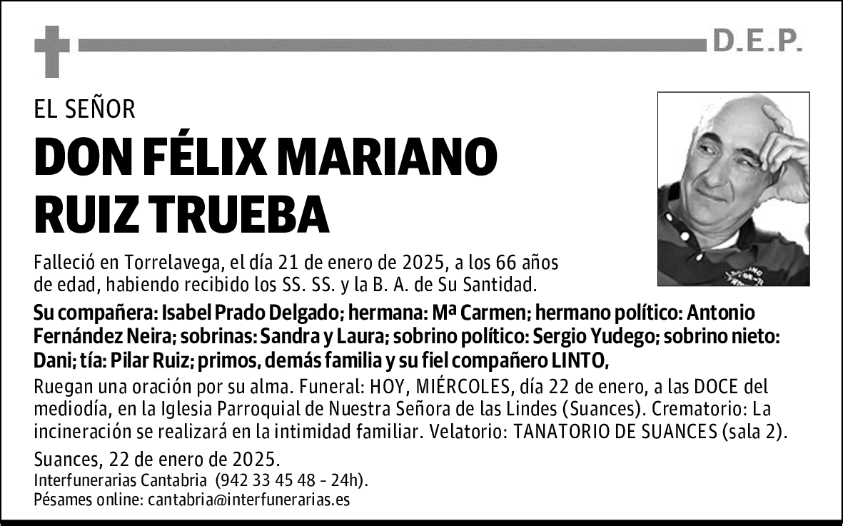 DON FÉLIX MARIANO RUIZ TRUEBA