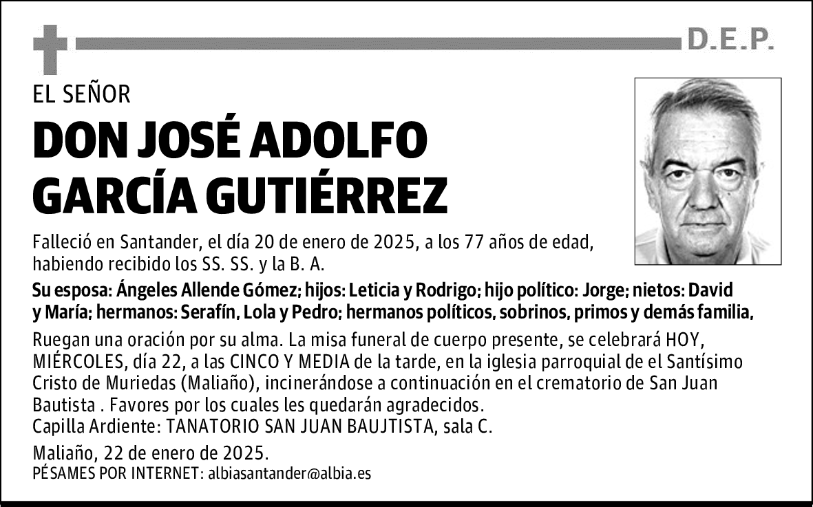DON JOSÉ ADOLFO GARCÍA GUTIÉRREZZ