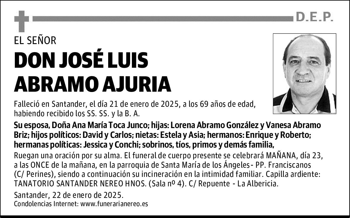 DON JOSÉ LUIS ABRAMO AJURIA