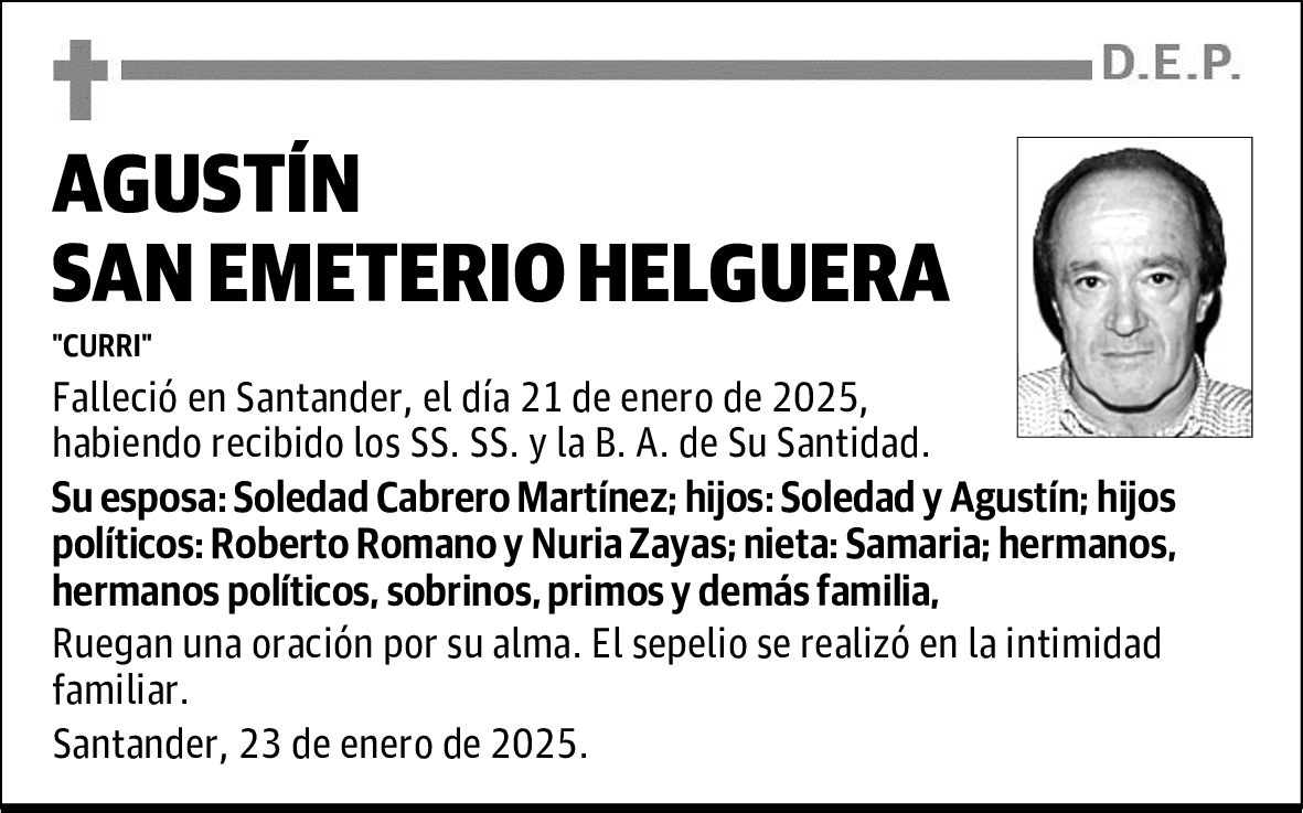 AGUSTÍN SAN EMETERIO HELGUERA