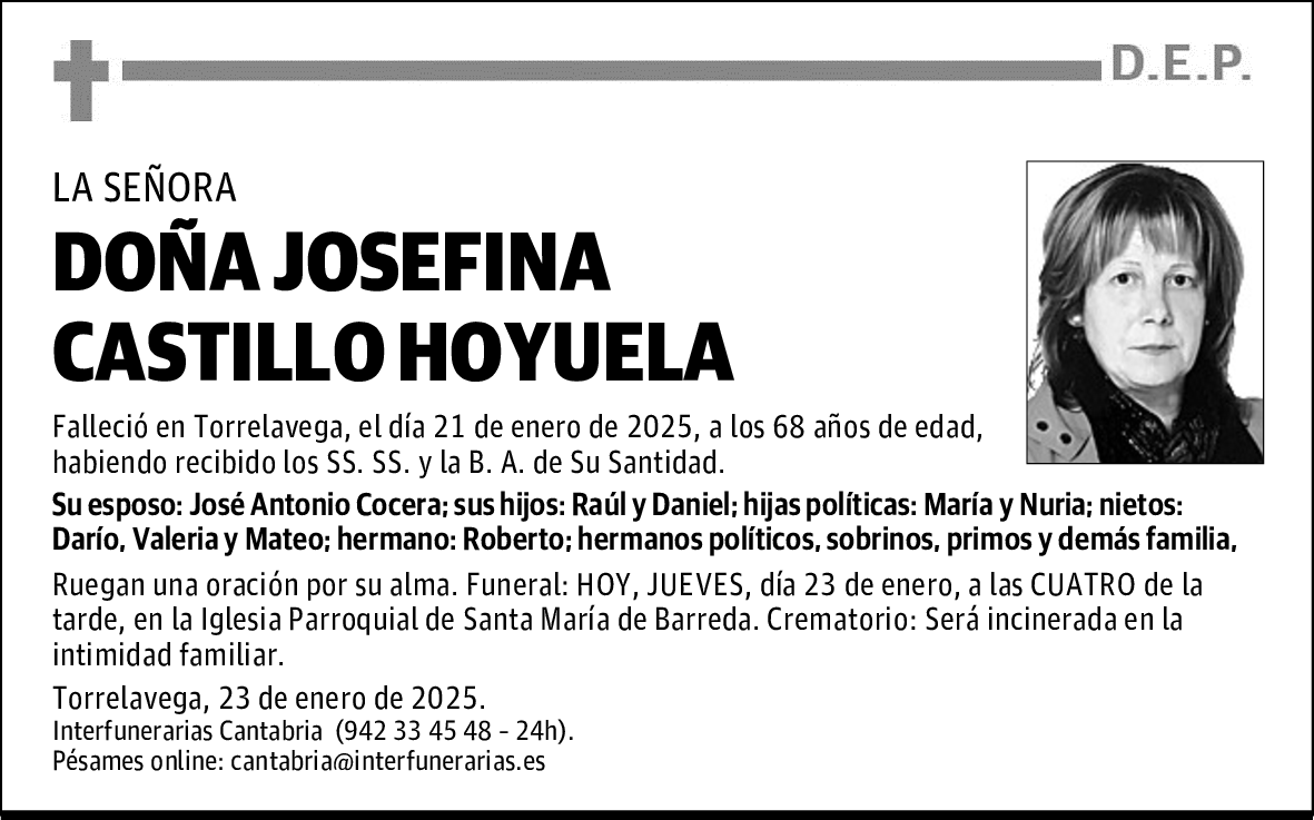 DOÑA JOSEFINA CASTILLO HOYUELA