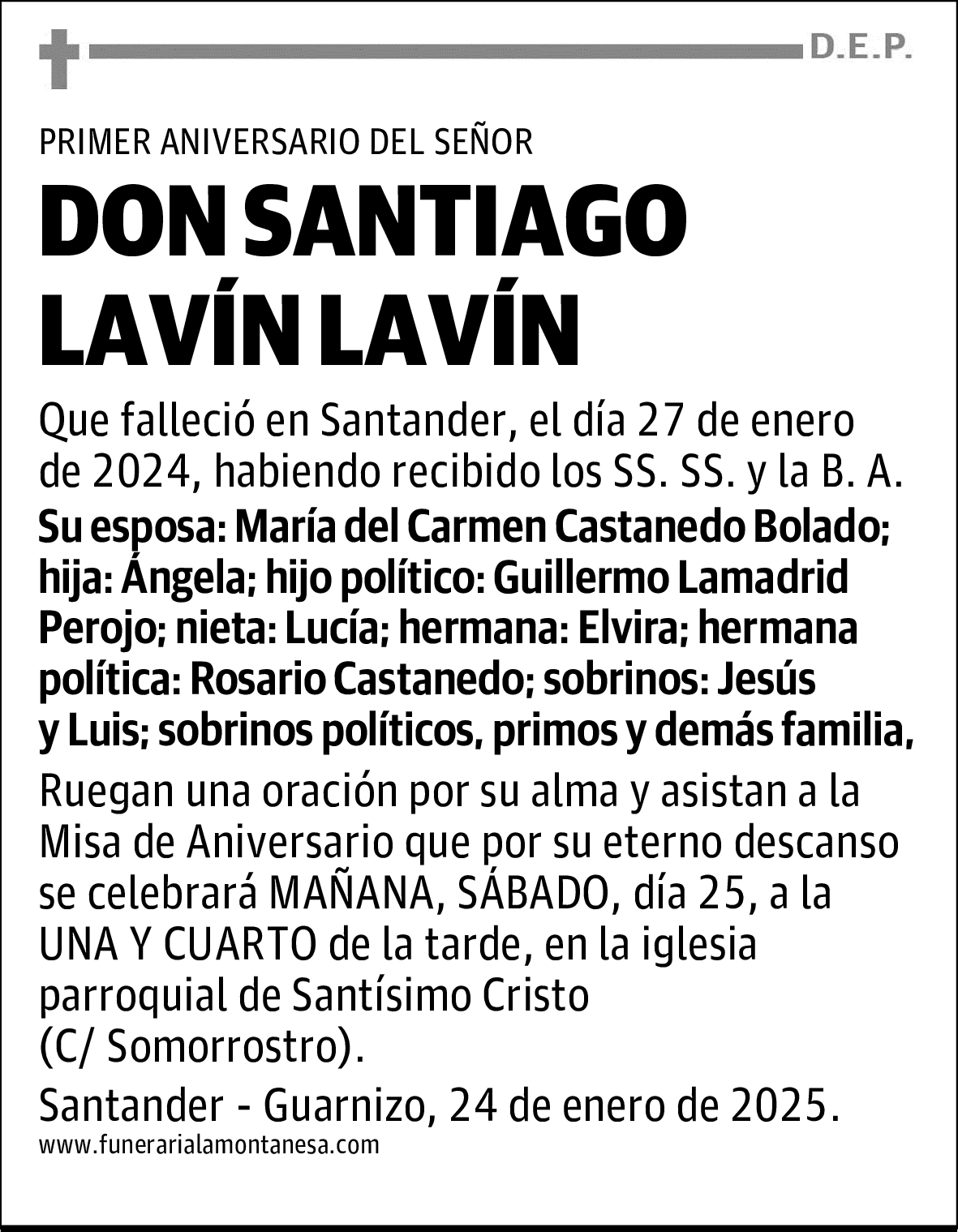 DON SANTIAGO LAVÍN LAVÍN