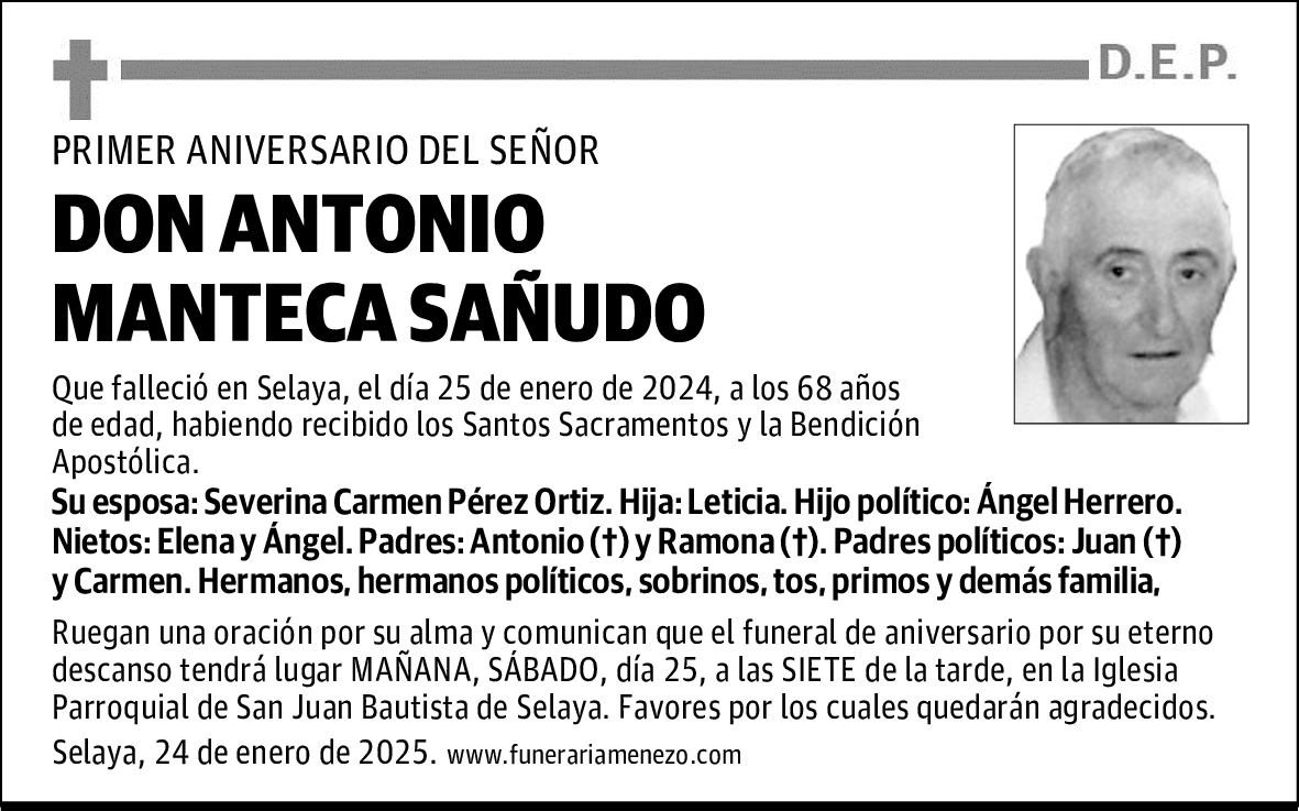 DON ANTONIO MANTECA SAÑUDO