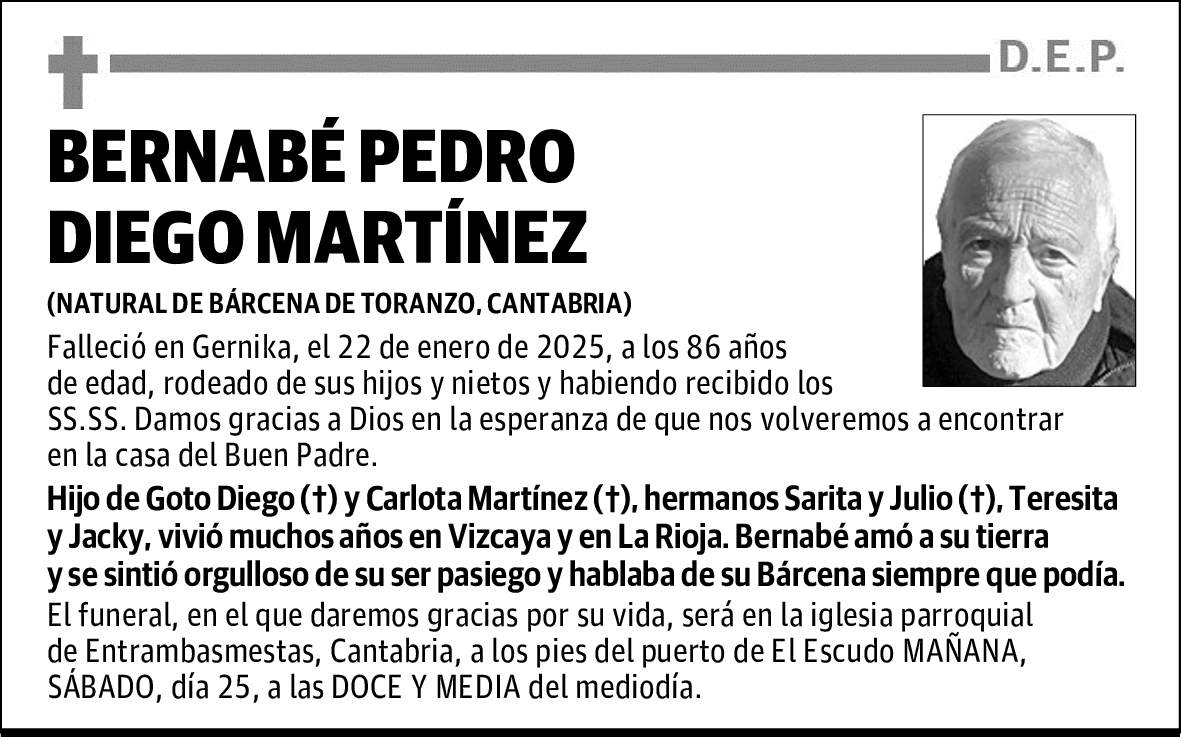 BERNABÉ PEDRO DIEGO MARTÍNEZ