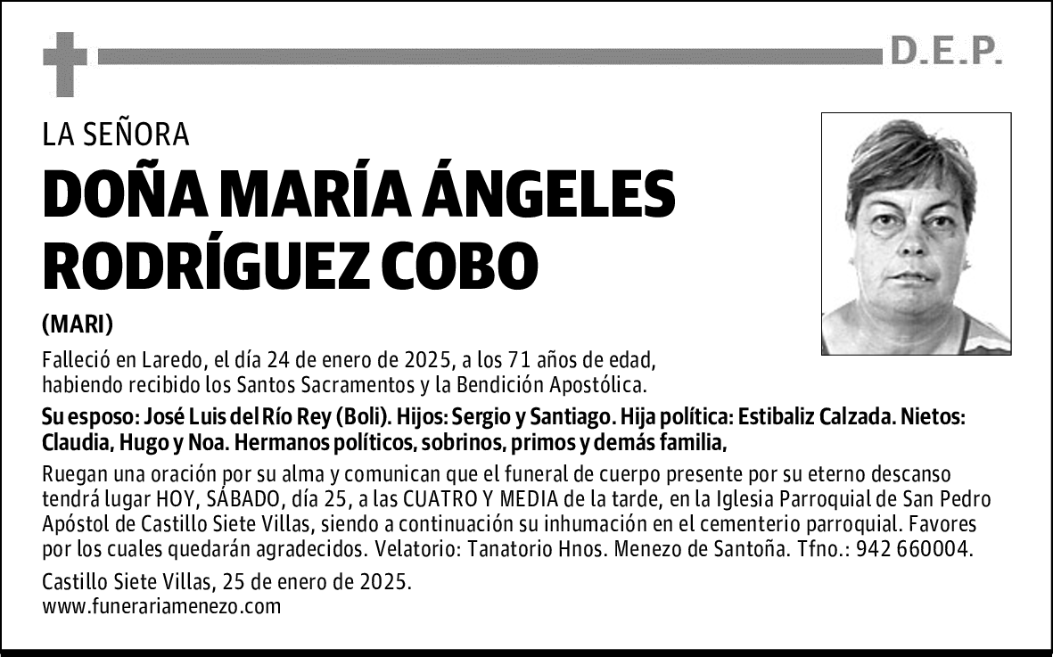 DOÑA MARÍA ÁNGELES RODRÍGUEZ COBO