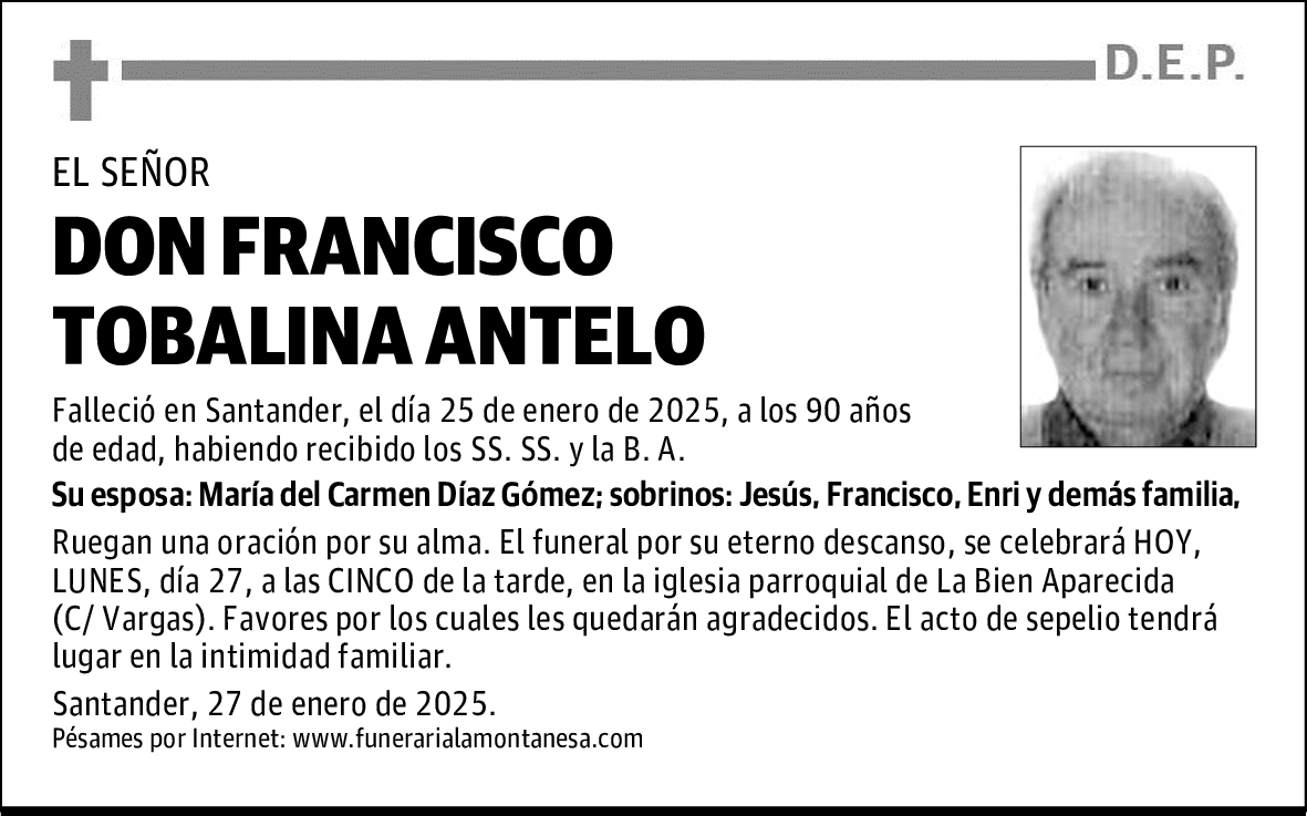 DON FRANCISCO TOBALINA ANTELO