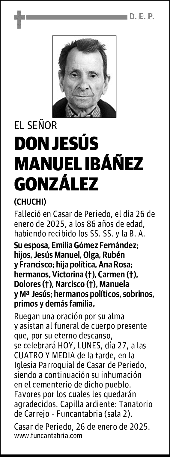 DON JESÚS MANUEL IBÁÑEZ GONZÁLEZ