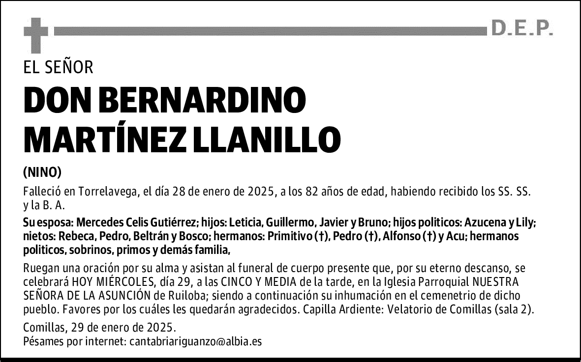 DON BERNARDINO MARTÍNEZ LLANILLO