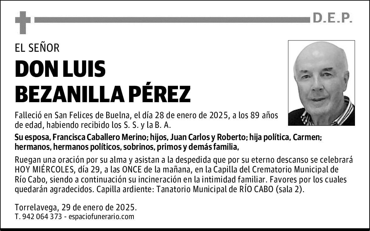 DON LUIS BEZANILLA PÉREZ