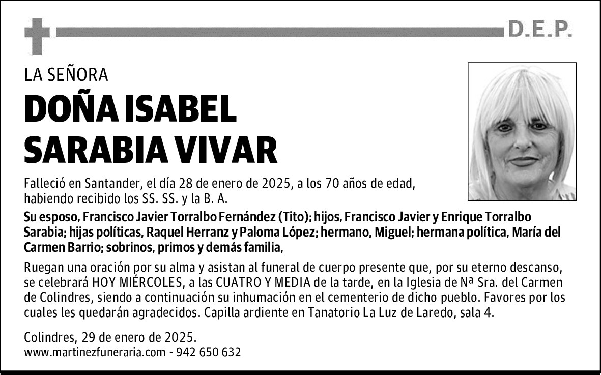 DOÑA ISABEL SARABIA VIVAR