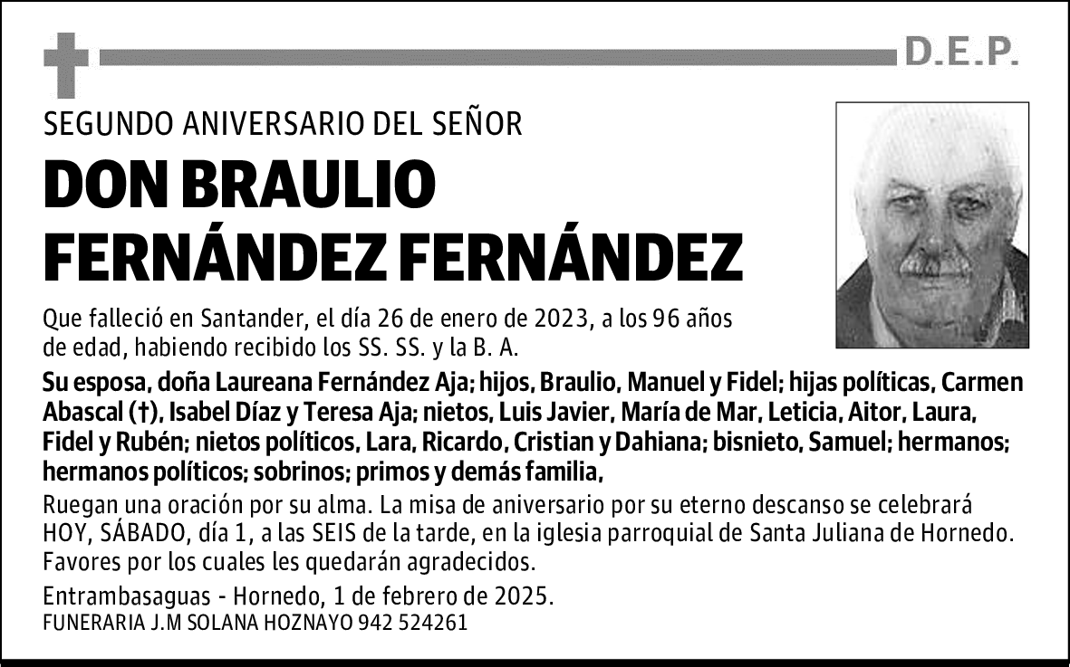 DON BRAULIO FERNÁNDEZ FERNÁNDEZ