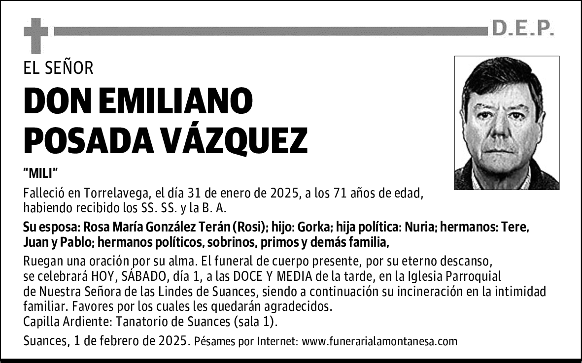 DON EMILIANO POSADA VÁZQUEZ