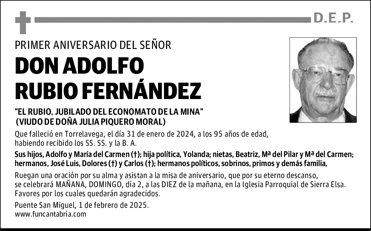 DON ADOLFO RUBIO FERNÁNDEZ