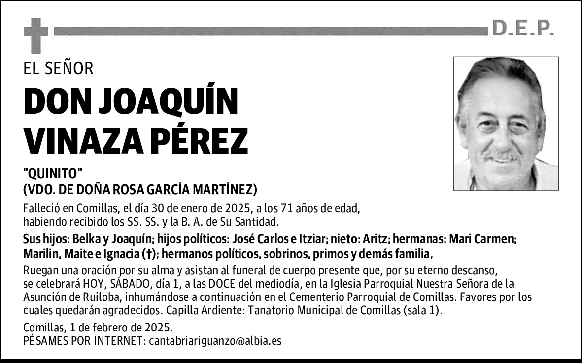 DON JOAQUÍN VINAZA PÉREZ