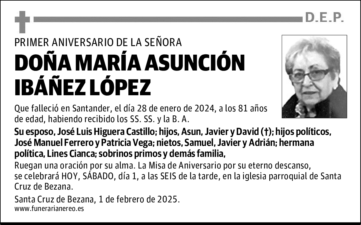 DOÑA MARÍA ASUNCIÓN IBÁÑEZ LÓPEZ