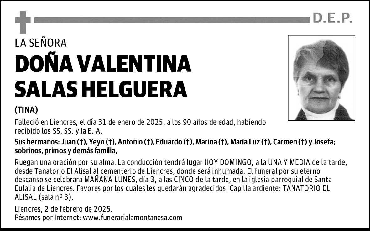 DOÑA VALENTINA SALAS HELGUERA