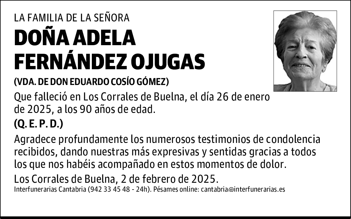 DOÑA ADELA FERNÁNDEZ OJUGAS