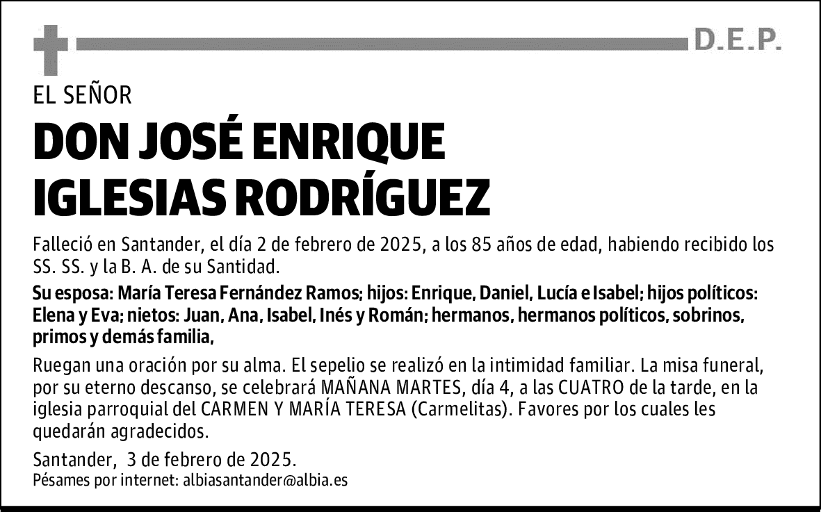 DON JOSÉ ENRIQUE IGLESIAS RODRÍGUEZ