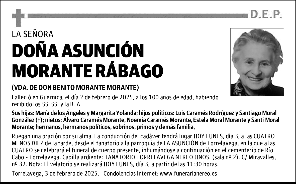 DOÑA ASUNCIÓN MORANTE RÁBAGO