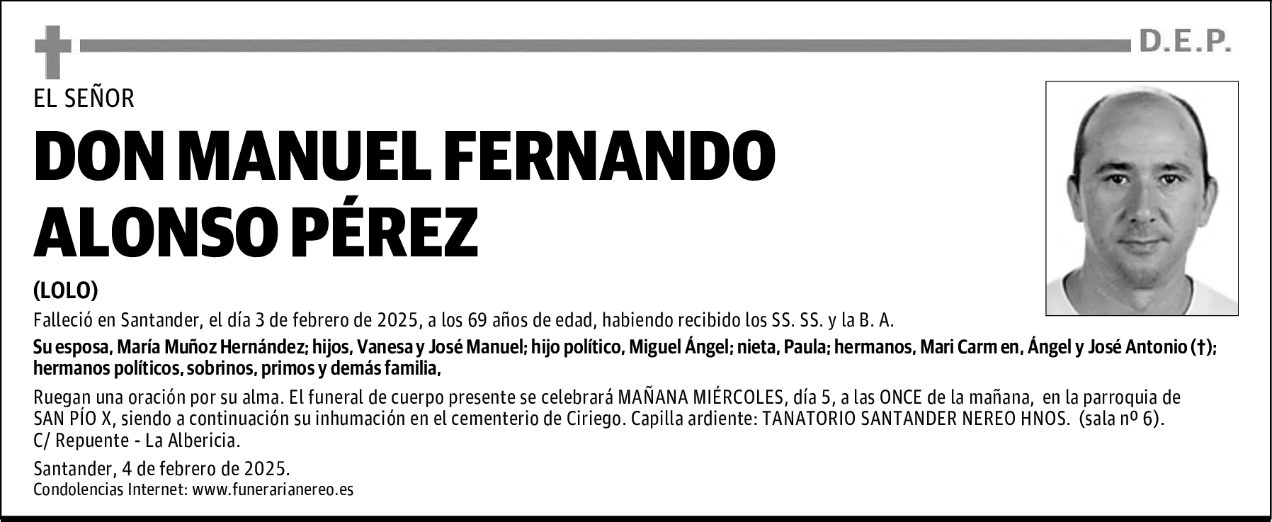 DON MANUEL FERNANDO ALONSO PÉREZ