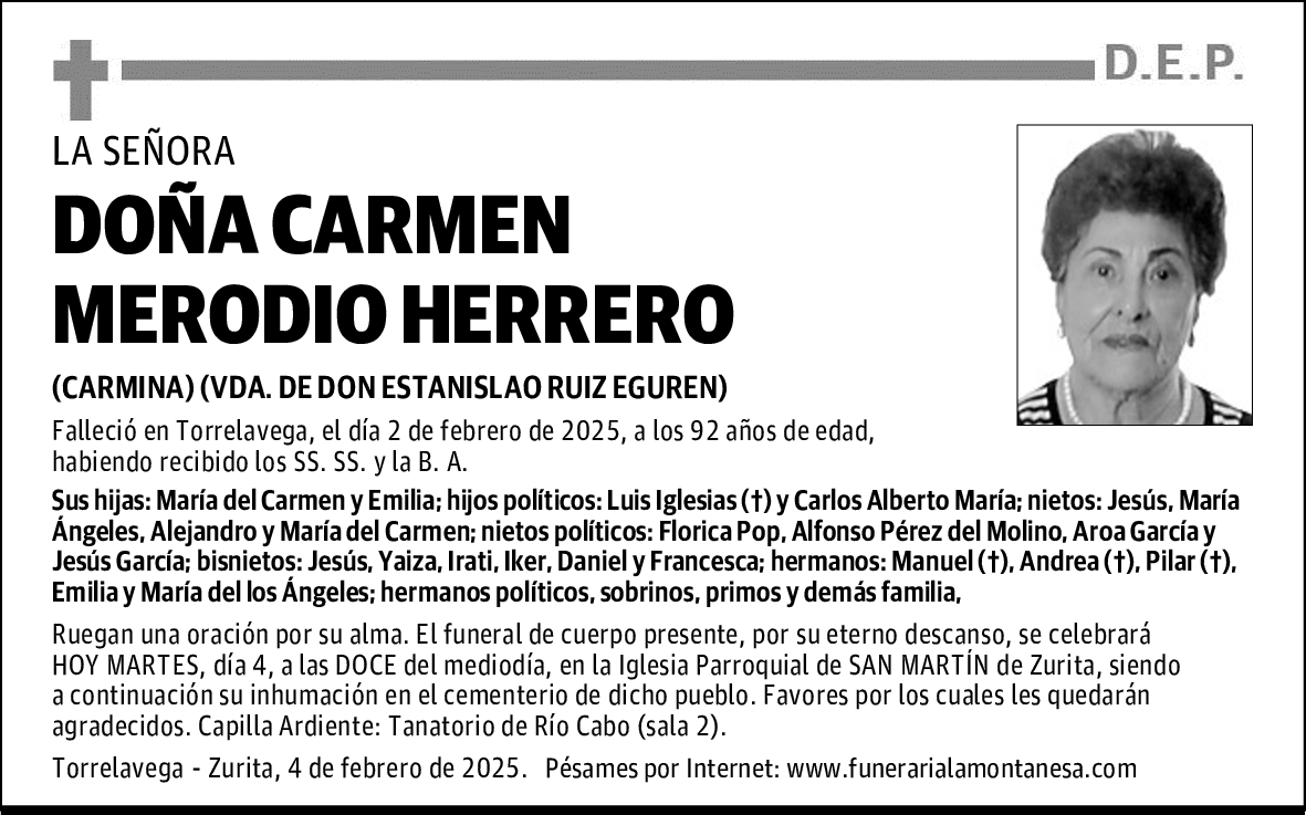 DOÑA CARMEN MERODIO HERRERO