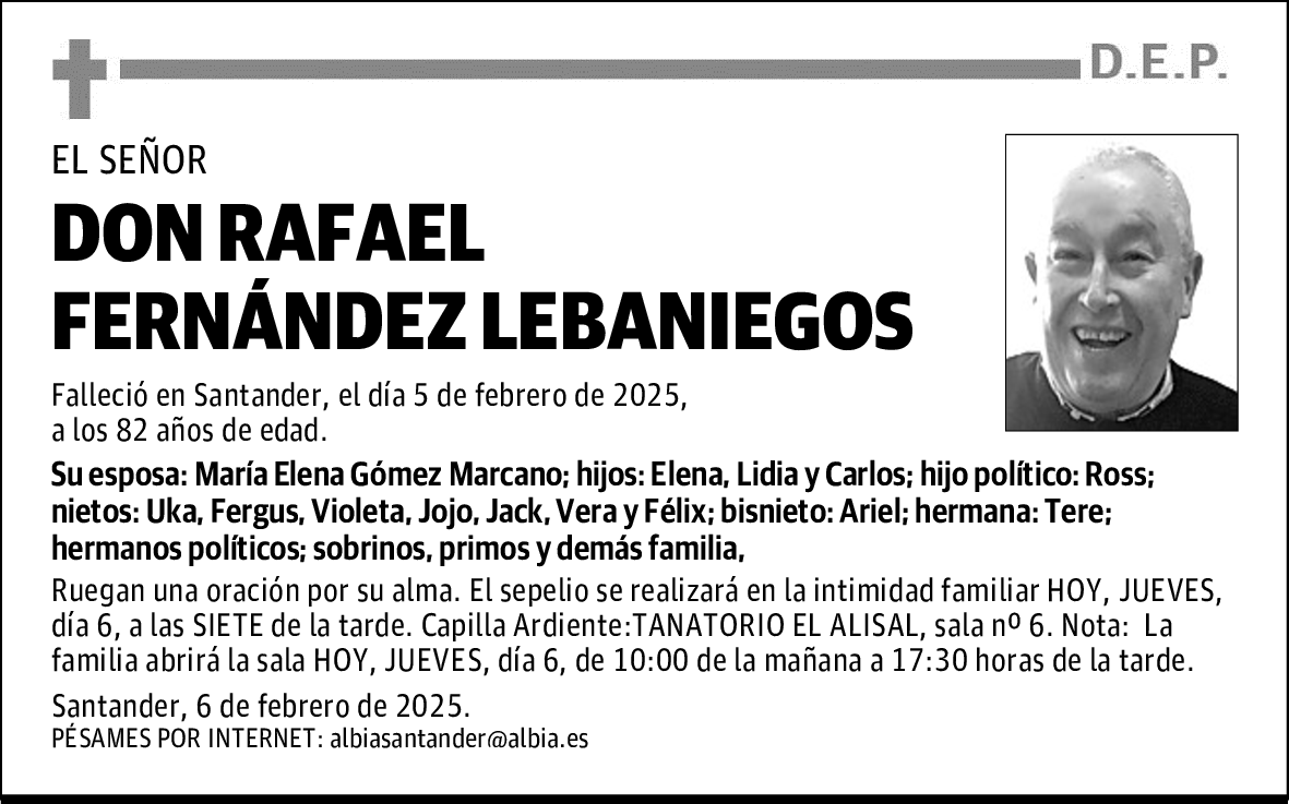 DON RAFAEL FERNÁNDEZ LEBANIEGOS